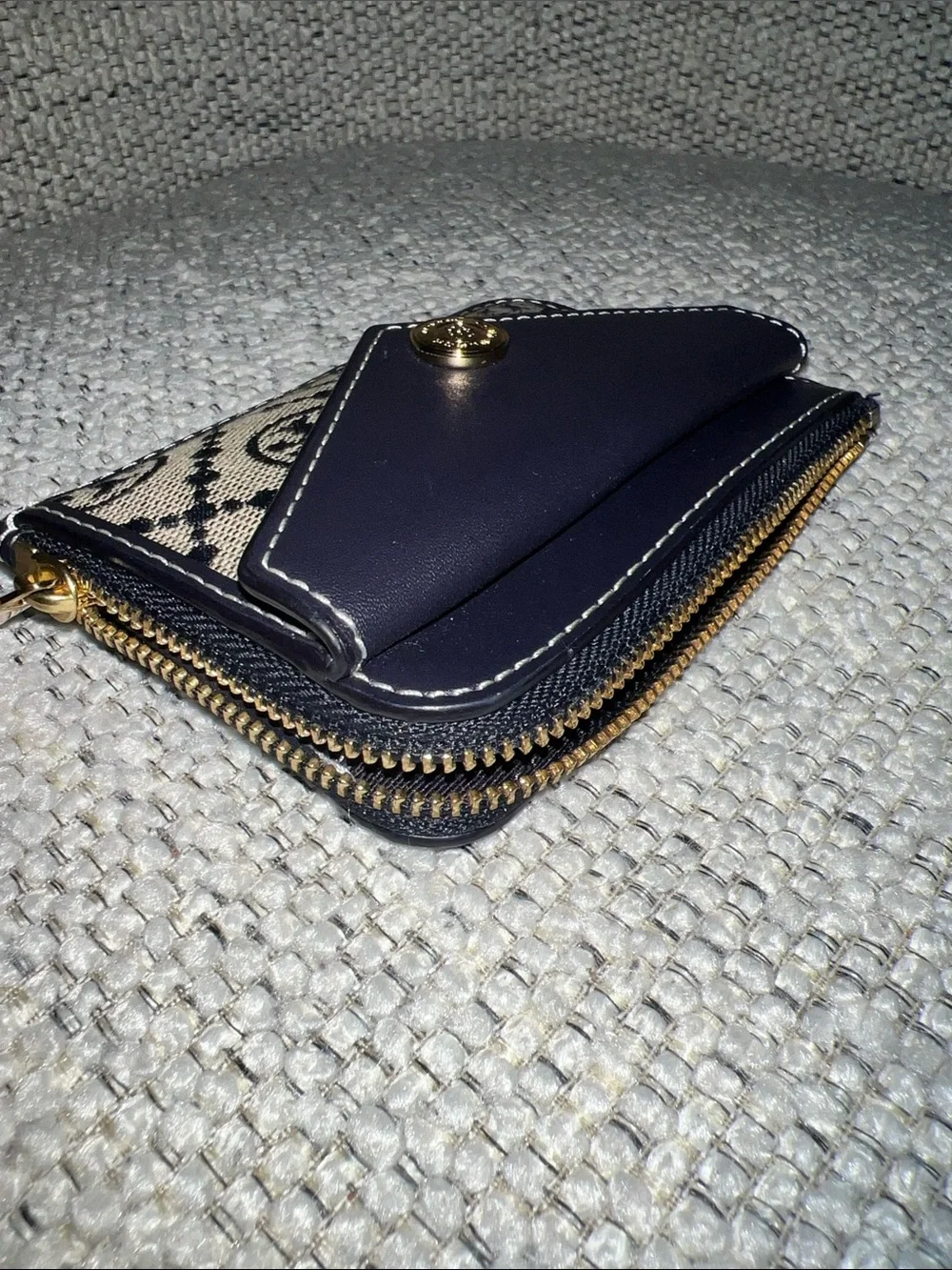 Tory Burch T Monogram Envelope Zip Card Case